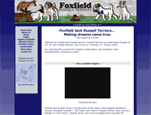 Tablet Screenshot of foxfieldterriers.com